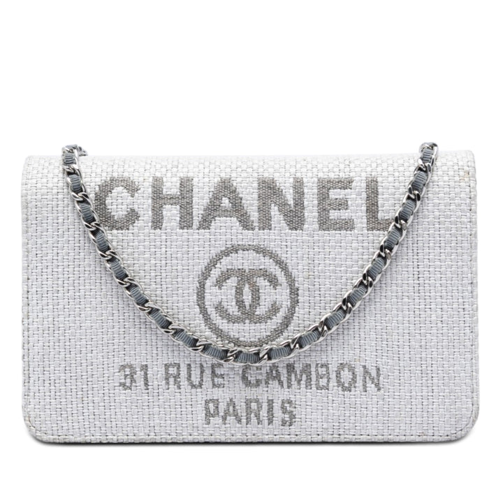 Chanel Toile Deauville Wallet on Chain