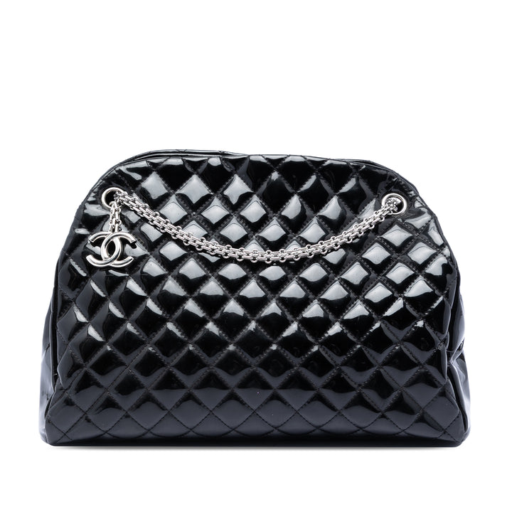 Chanel Large Matelassé Cuir verni Just Mademoiselle Bowling Sac