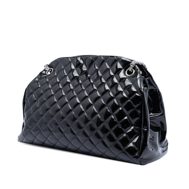 Chanel Large Matelassé Cuir verni Just Mademoiselle Bowling Sac