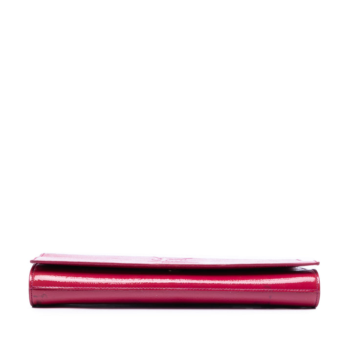 Saint Laurent Large Textured Cuir verni Belle De Jour Pochette