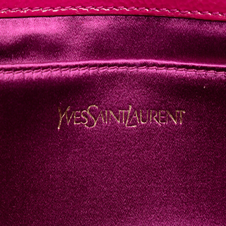 Saint Laurent Large Textured Cuir verni Belle De Jour Pochette