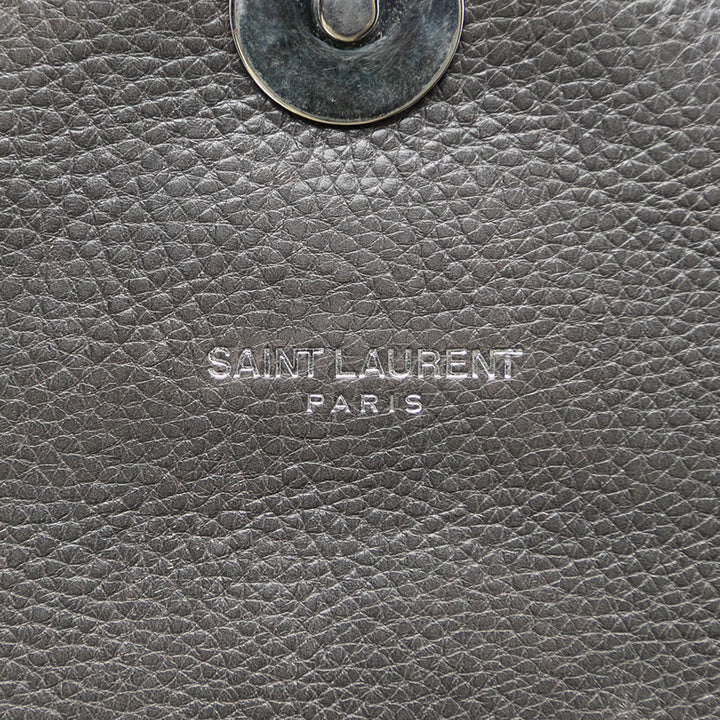 Saint Laurent Medium Chevron Sheepskin Monogram College Sac