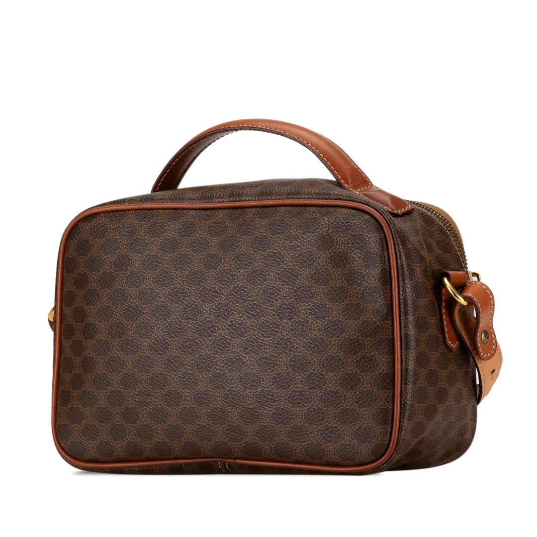 Macadam Coated Canvas Satchel Brown - Gaby Paris