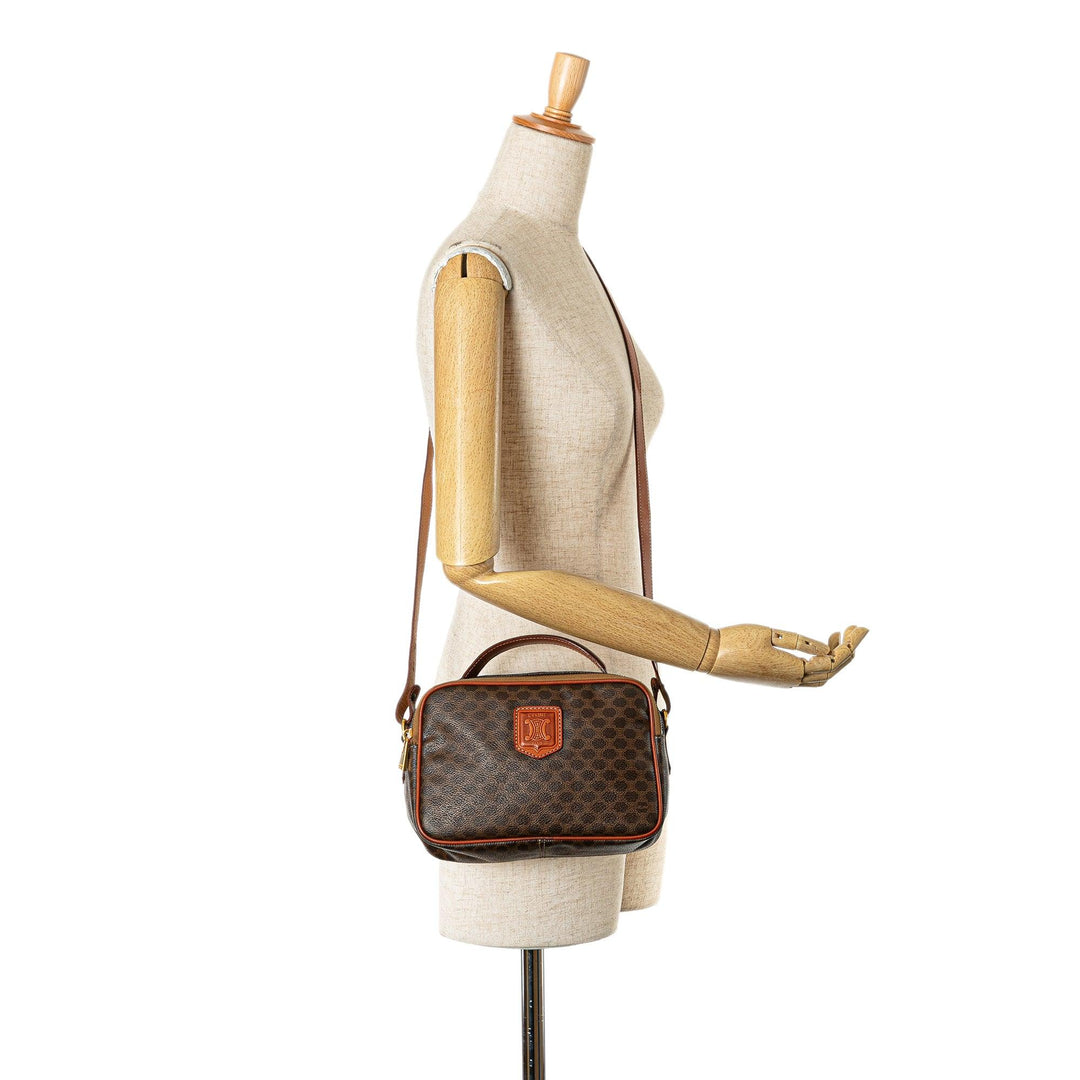 Macadam Coated Canvas Satchel Brown - Gaby Paris