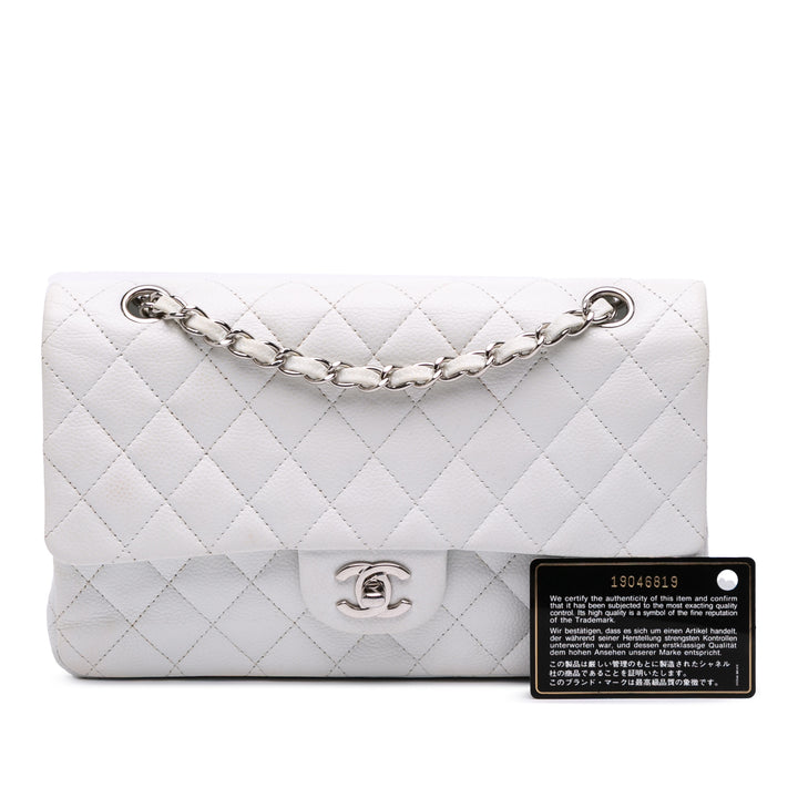 Chanel Medium Classic Caviar Double rabat Blanc – GABY PARIS Authentique