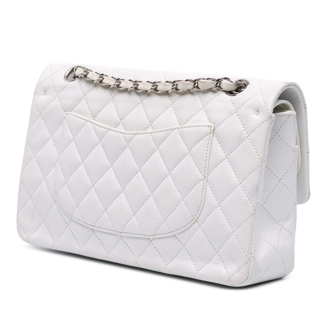 Chanel Medium Classic Caviar Double rabat Blanc – GABY PARIS Authentique