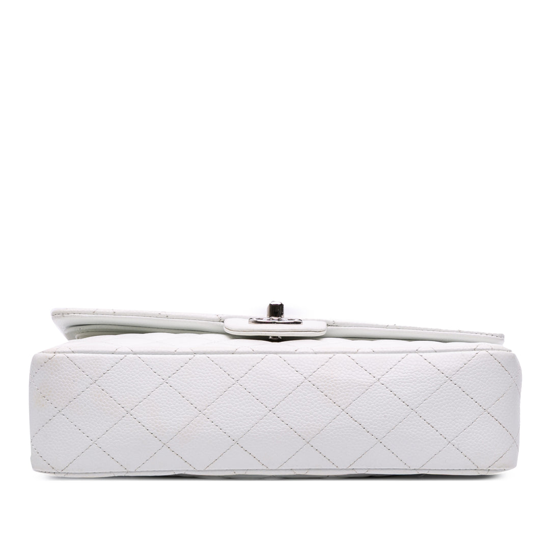 Chanel Medium Classic Caviar Double rabat Blanc – GABY PARIS Authentique