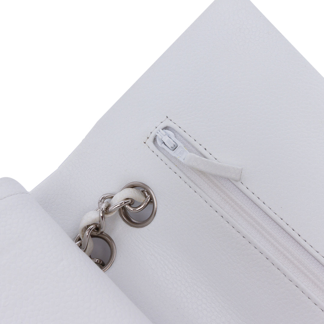 Chanel Medium Classic Caviar Double rabat Blanc – GABY PARIS Authentique