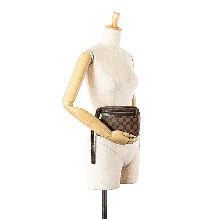 Damier Ebene Pochette Billets Macao Brown - Gaby Paris