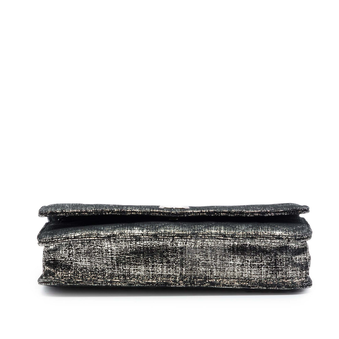 Chanel CC Matelassé Metallic Fabric Wallet on Chain