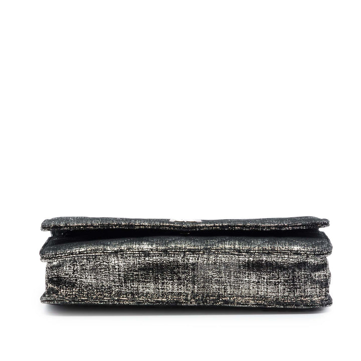 Chanel CC Matelassé Metallic Fabric Wallet on Chain