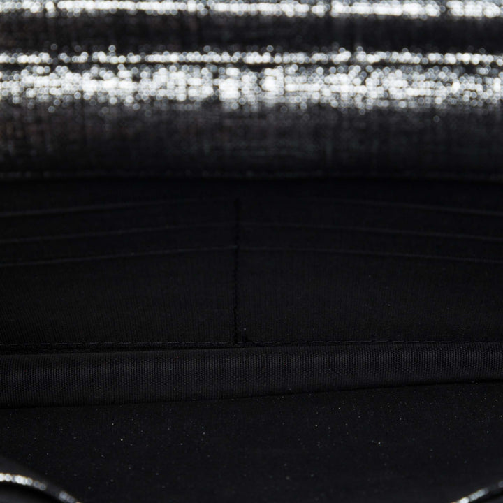 Chanel CC Matelassé Metallic Fabric Wallet on Chain