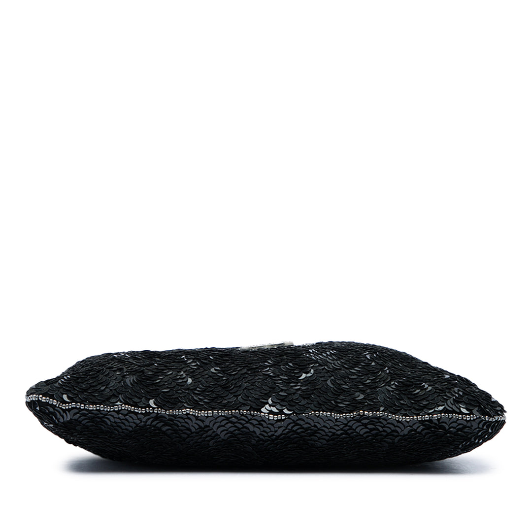 Sequinss Trompe L oeil Evening Cabas Mini Noir