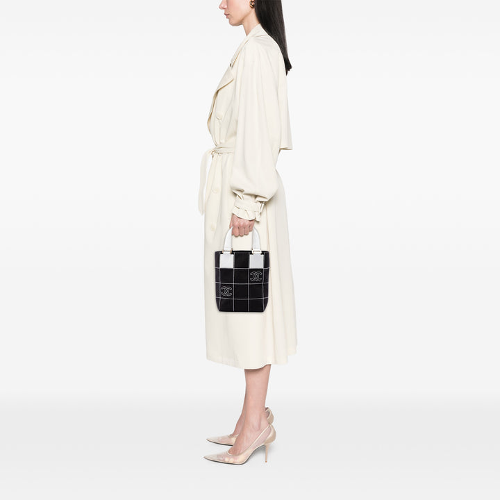 Chanel Small CC Chocolate Bar Toile Cabas