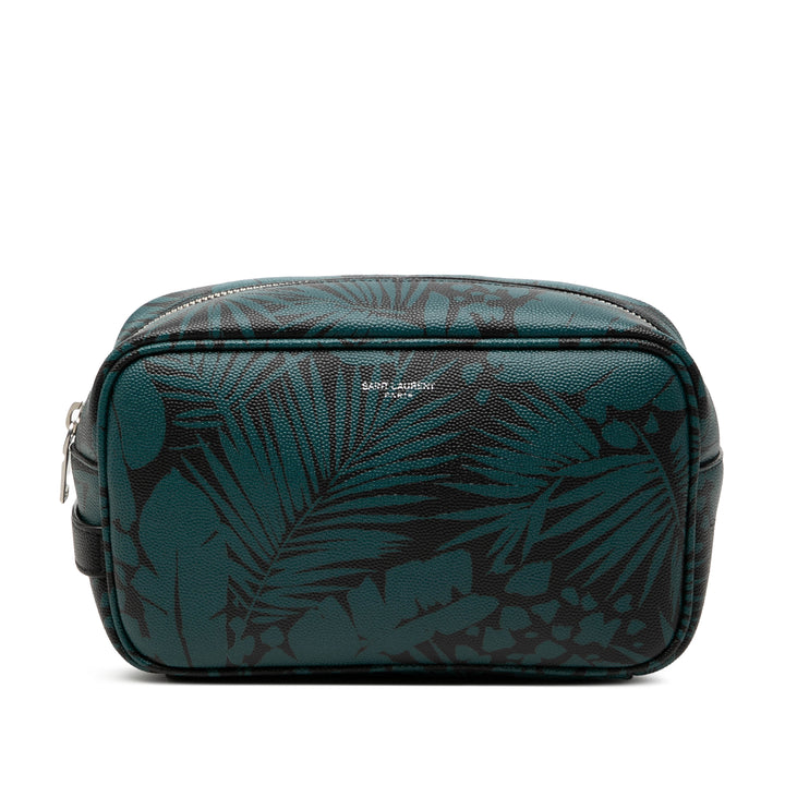 Grain De Poudre Tropical Palm Pochette Bleu