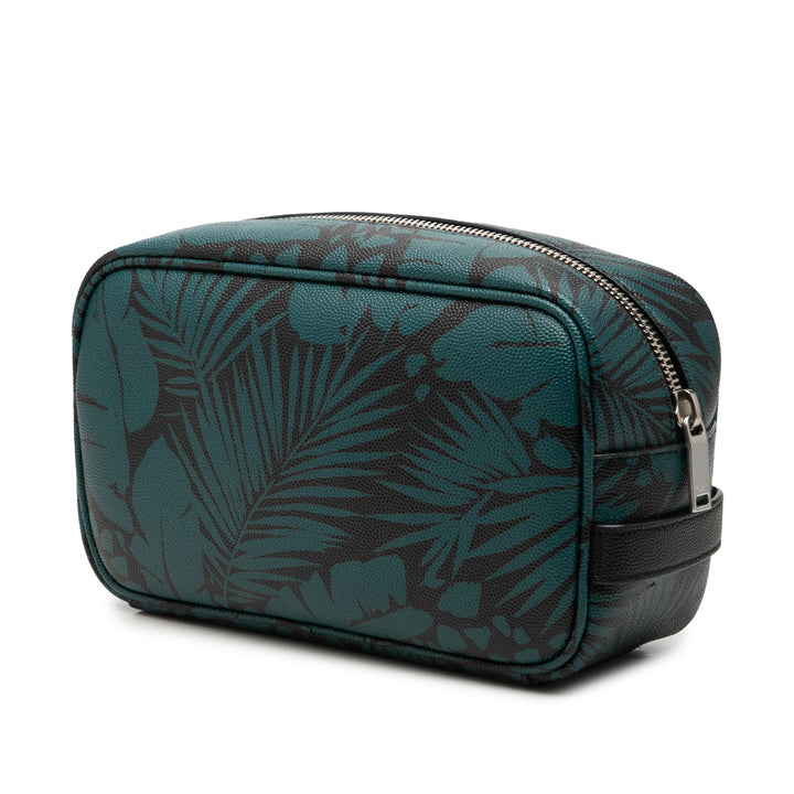 Grain De Poudre Tropical Palm Pochette Bleu