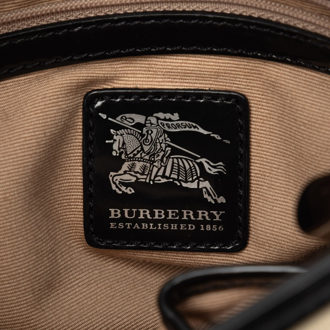 Burberry Sac bandoulière Supernova Check Dryden Toile enduite Marron – vue 5 – GABY PARIS
