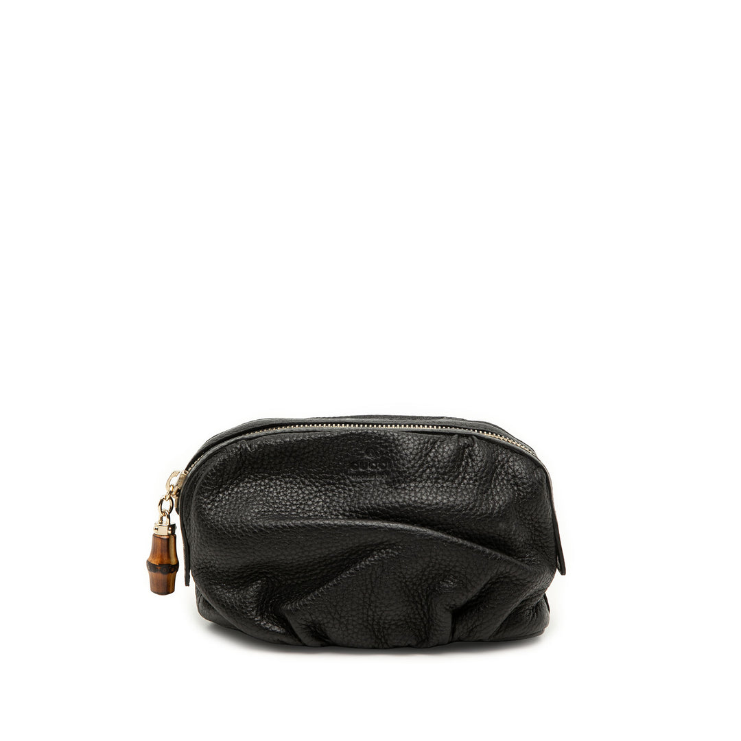 Gucci Cuir de veau Bamboo Cosmetic Pochette