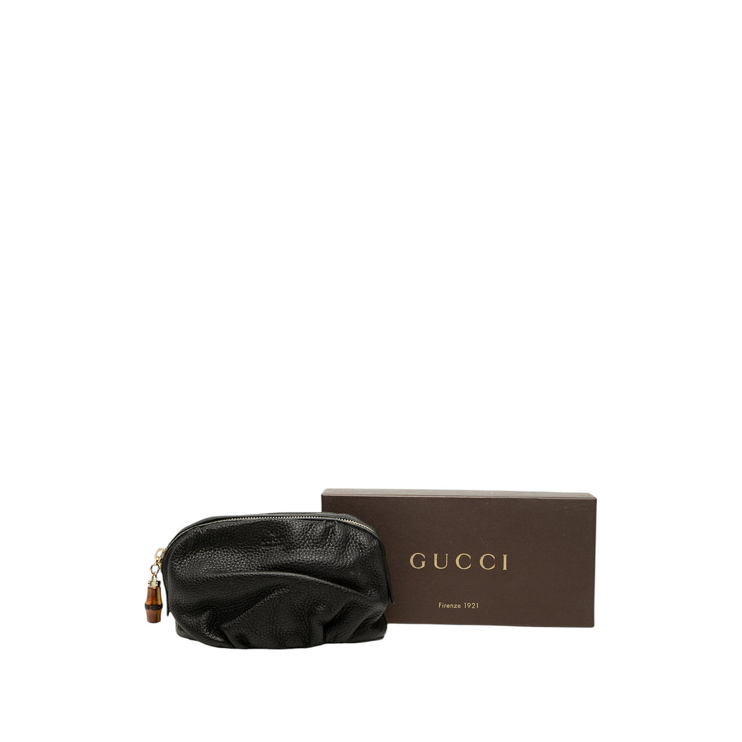 Gucci Cuir de veau Bamboo Cosmetic Pochette