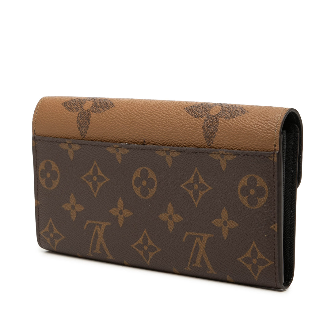 Louis Vuitton Giant Sarah Portefeuille long Monogram Reverse Marron – vue 2 – GABY PARIS