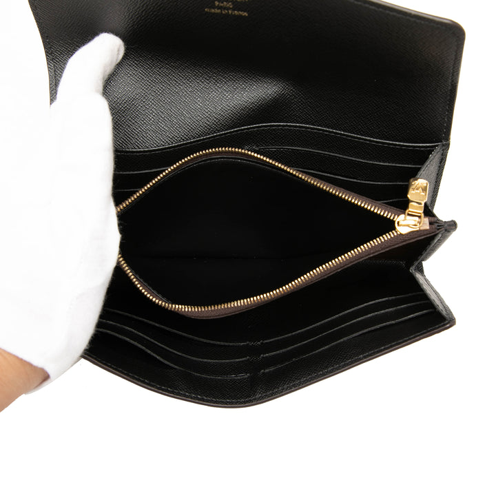 Louis Vuitton Giant Sarah Portefeuille long Monogram Reverse Marron – vue 4 – GABY PARIS