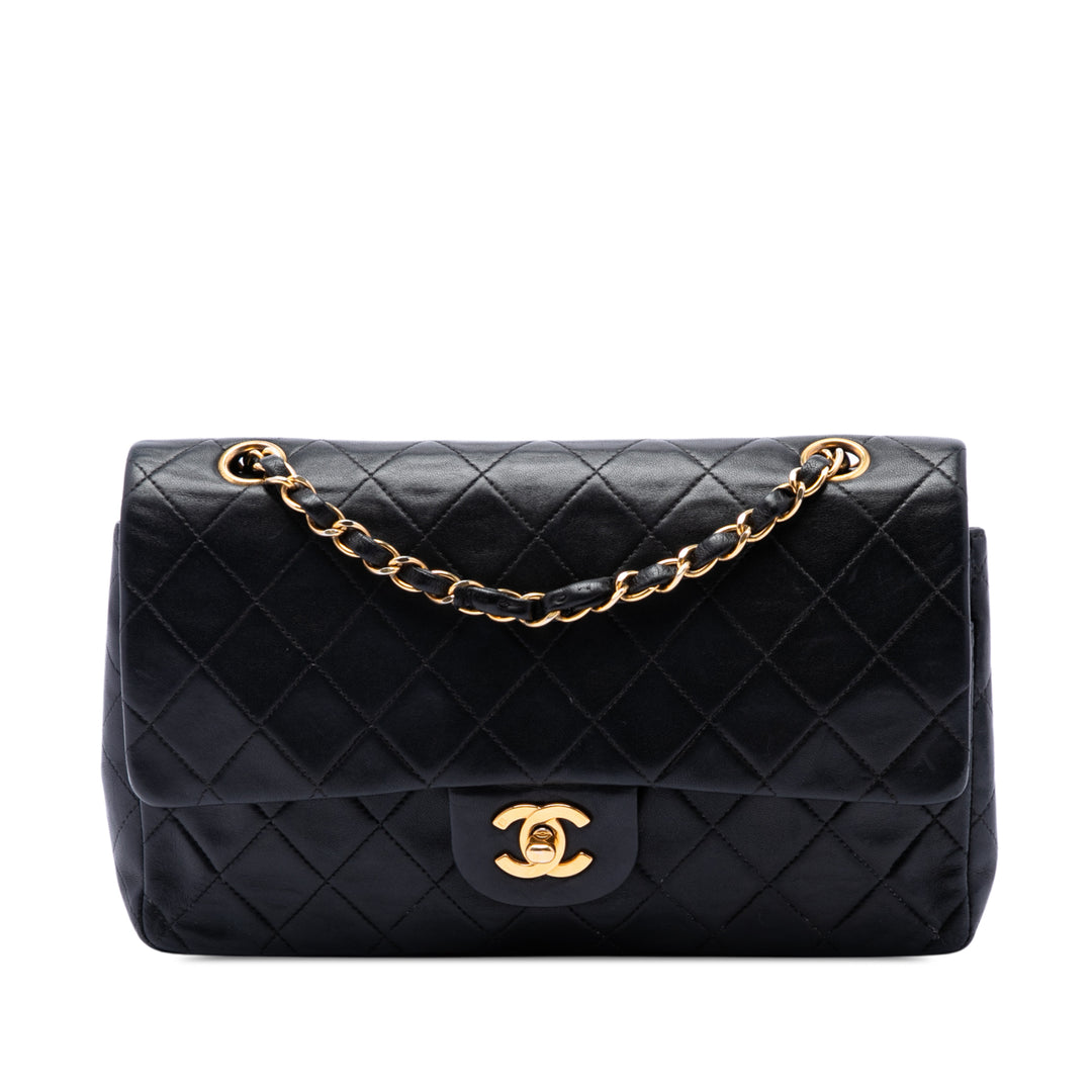 Chanel Classic Double rabat Moyen Cuir d'agneau Noir – vue principale – GABY PARIS