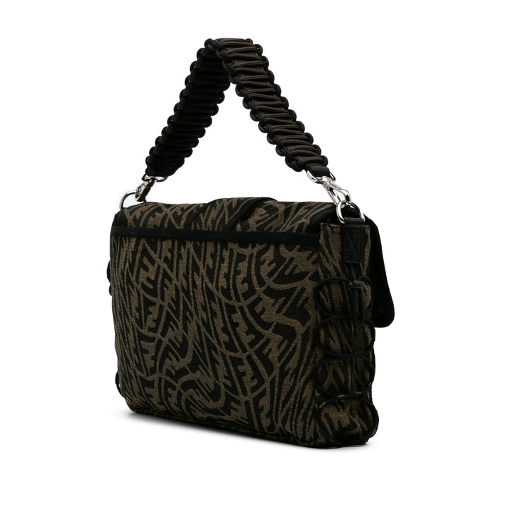 Large Zucca Vertigo Mesh Baguette Satchel Brown - Gaby Paris