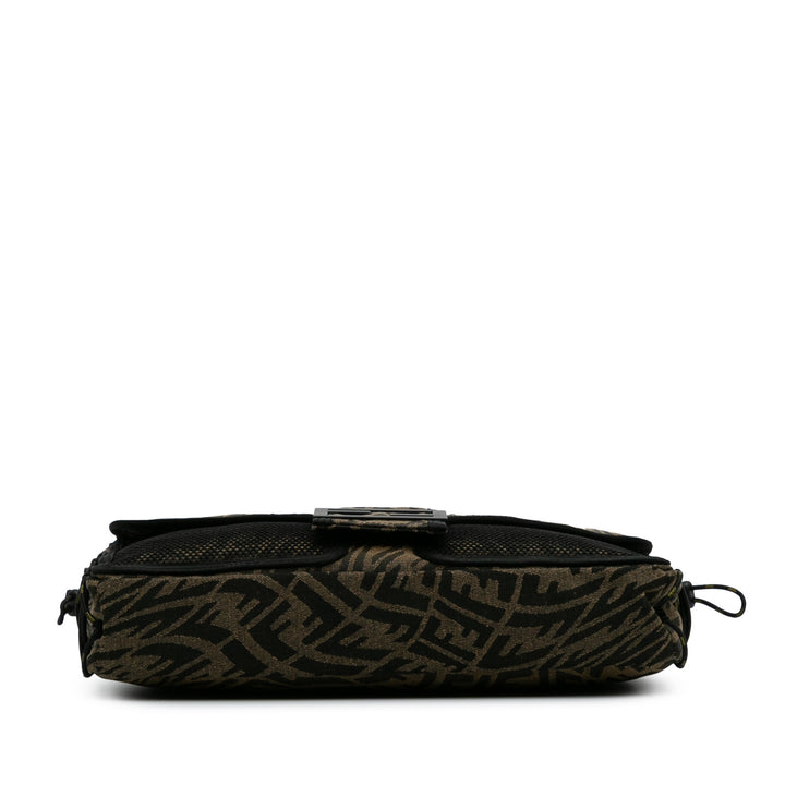 Large Zucca Vertigo Mesh Baguette Satchel Brown - Gaby Paris