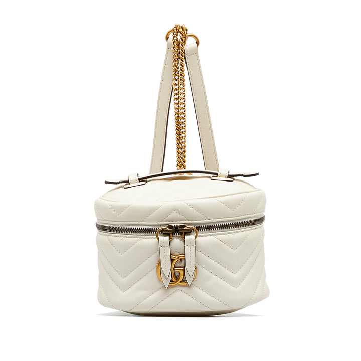 Mini GG Marmont Matelasse Backpack White - Gaby Paris