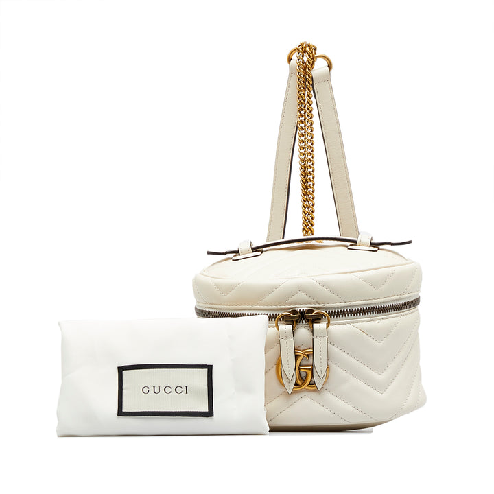 Mini GG Marmont Matelasse Backpack White - Gaby Paris