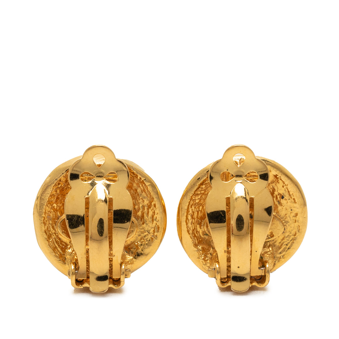 Chanel plaqué 31 Rue Cambon Rond À clip Boucles d'oreilles Métal