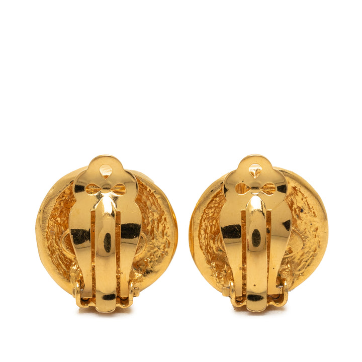 Chanel plaqué 31 Rue Cambon Rond À clip Boucles d'oreilles Métal