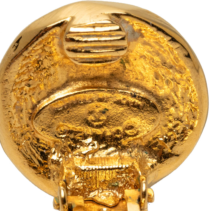 Chanel plaqué 31 Rue Cambon Rond À clip Boucles d'oreilles Métal