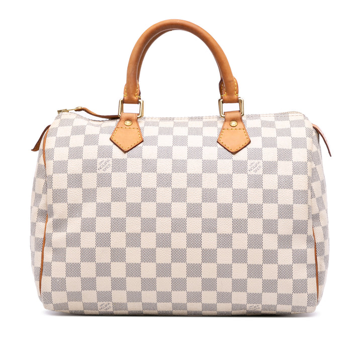 Damier Azur Speedy 30 White - Gaby Paris