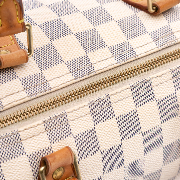Damier Azur Speedy 30 White - Gaby Paris