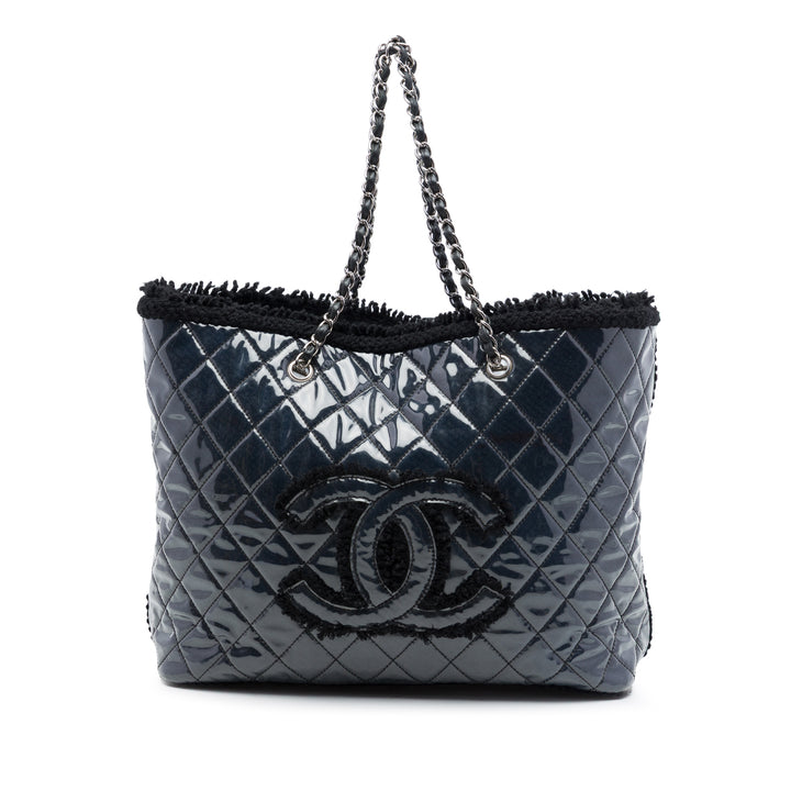 Chanel Large Matelassé Tweed et PVC Funny Cabas