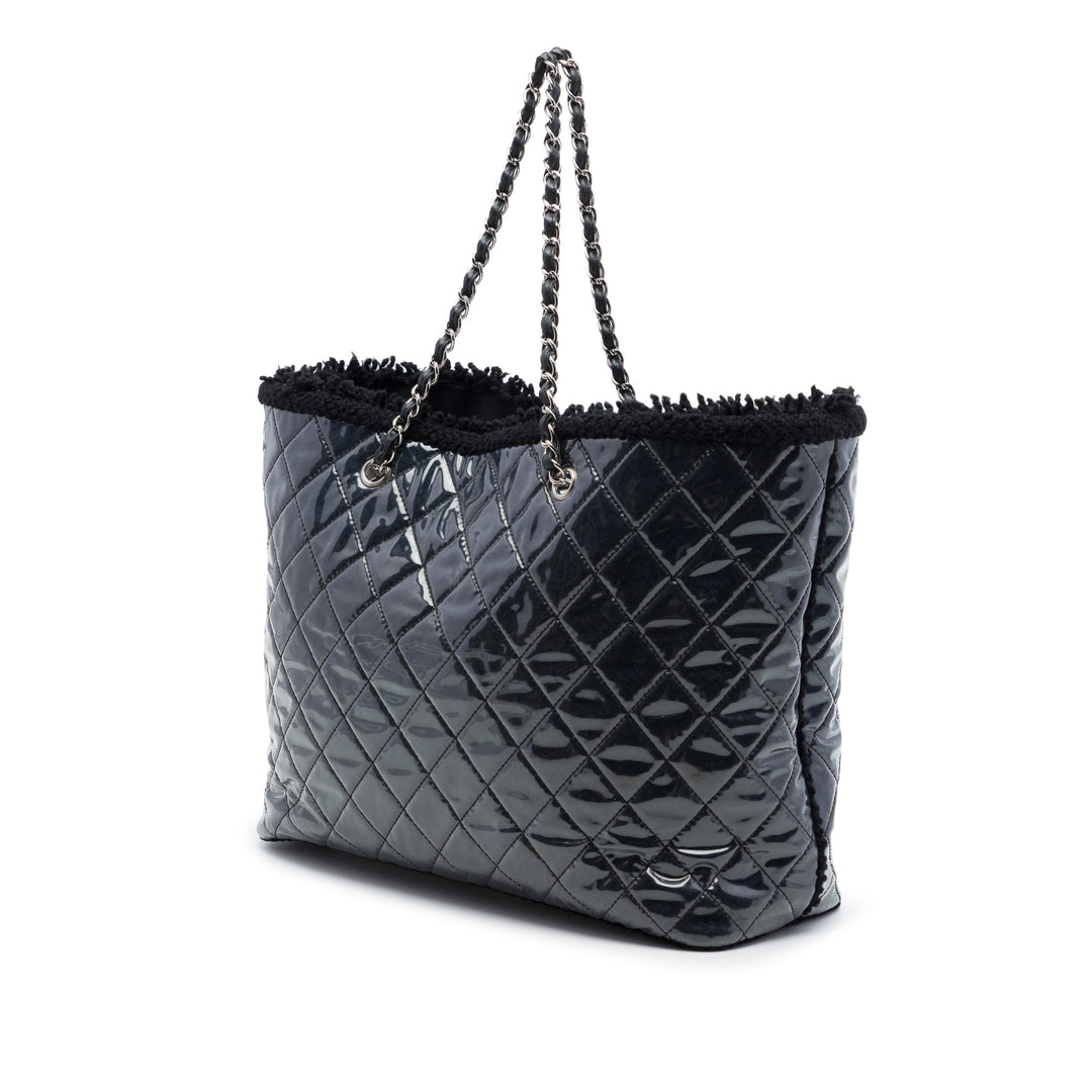 Chanel Large Matelassé Tweed et PVC Funny Cabas