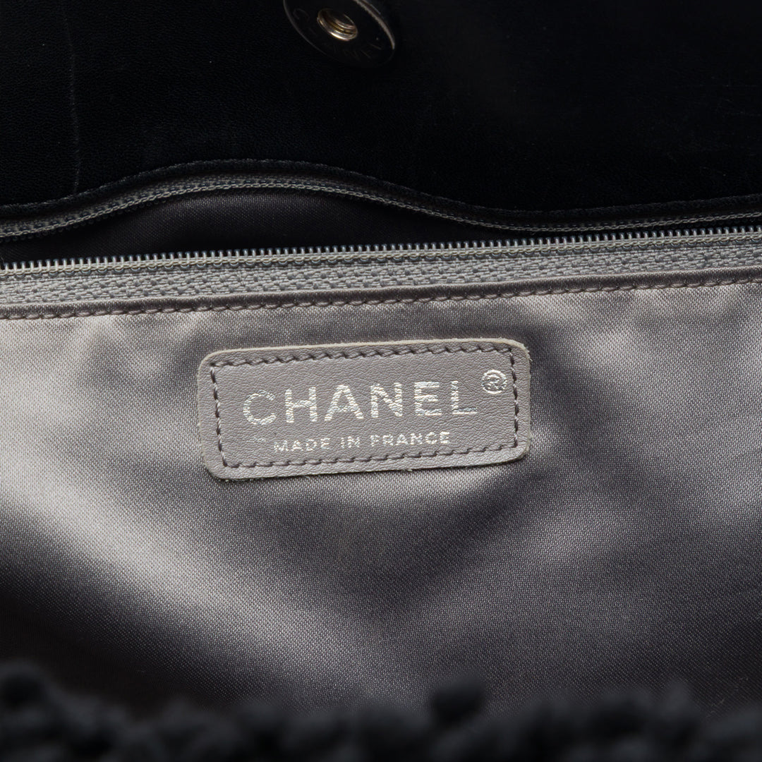 Chanel Large Matelassé Tweed et PVC Funny Cabas