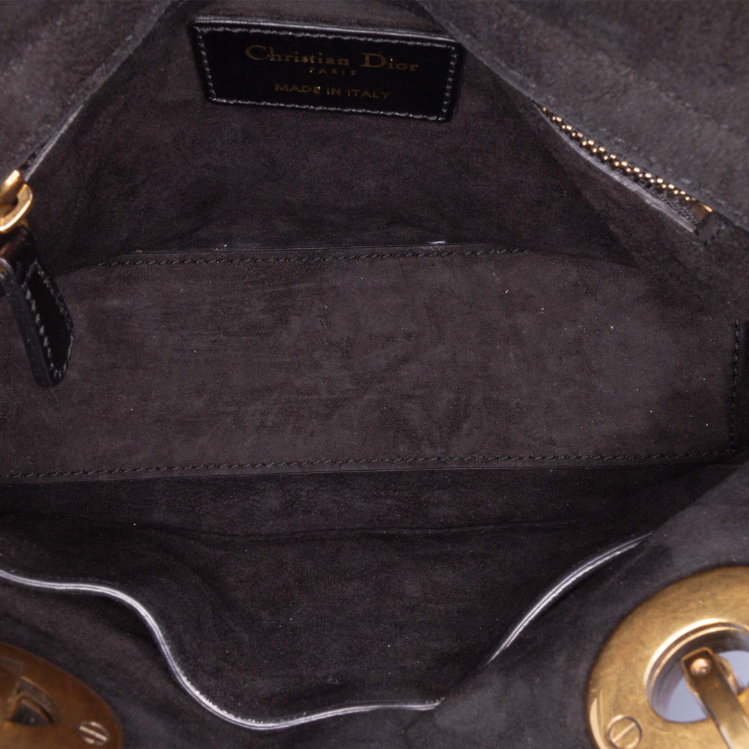 Dior Small Crinkled Cuir verni Cannage My ABCDior Lady Dior Noir – GABY PARIS Authentique