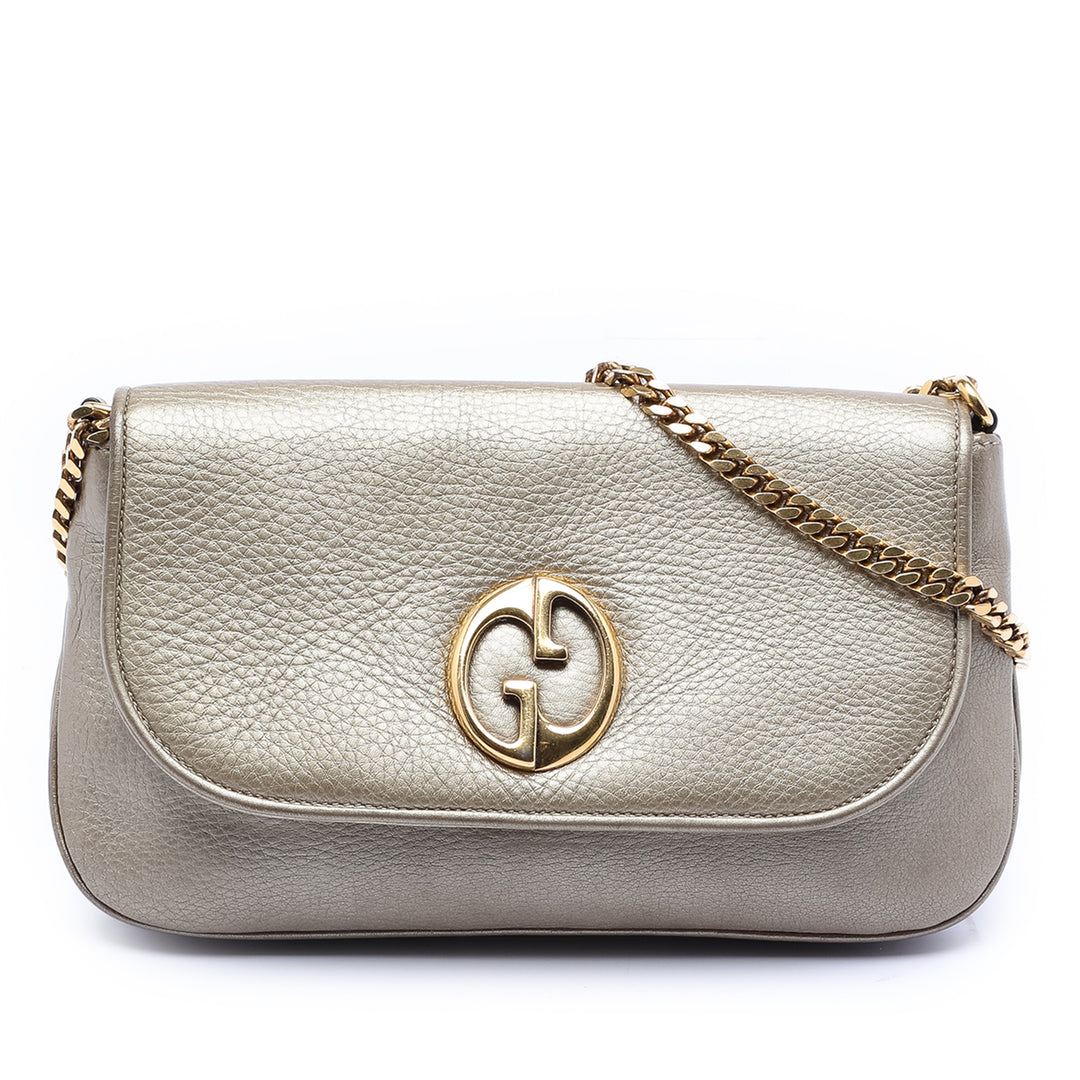 Gucci Medium Cuir de veau 1973 Chain Sac porté croisé