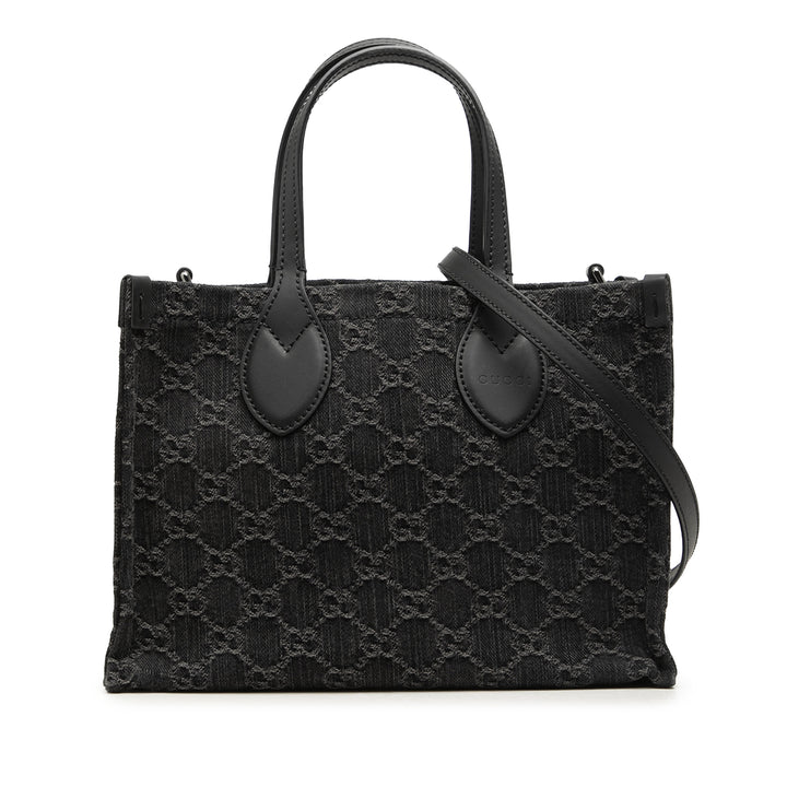GG Ophidia Cabas Moyen Jean Noir