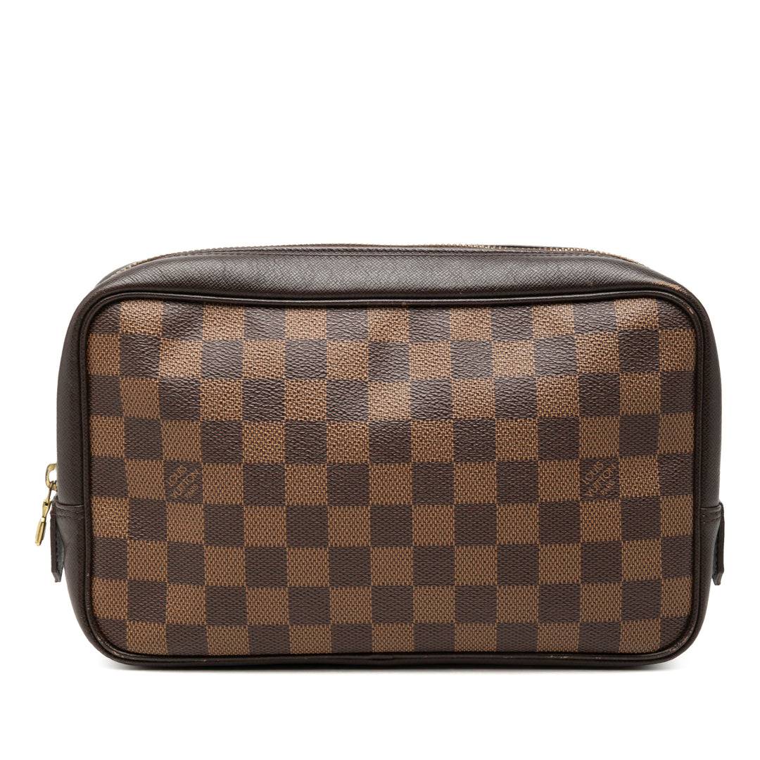 Trousse Toilette 25 Damier Ébène Marron