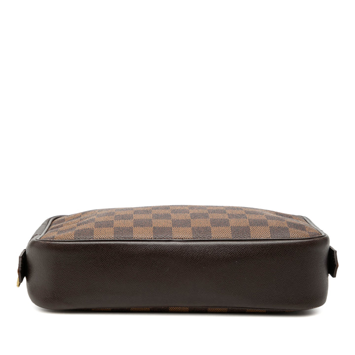 Trousse Toilette 25 Damier Ébène Marron