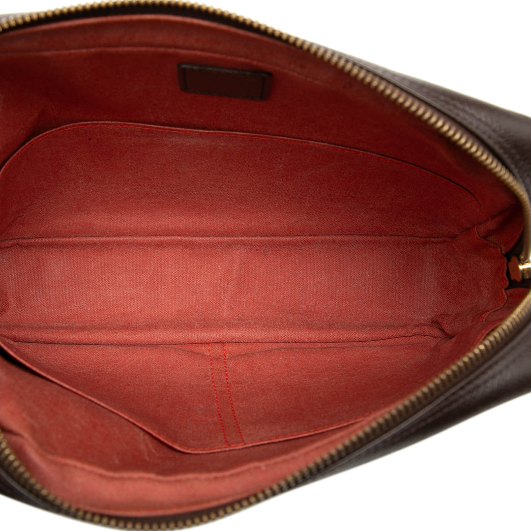 Trousse Toilette 25 Damier Ébène Marron