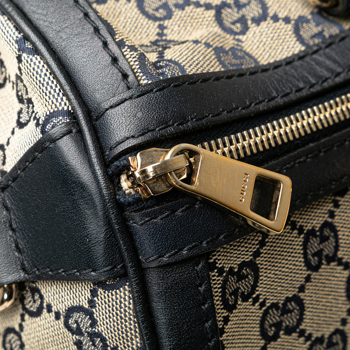 GG Canvas Web Joy Boston Bag Brown - Gaby Paris