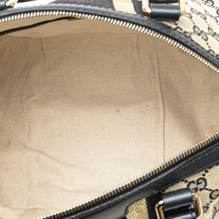 GG Canvas Web Joy Boston Bag Brown - Gaby Paris
