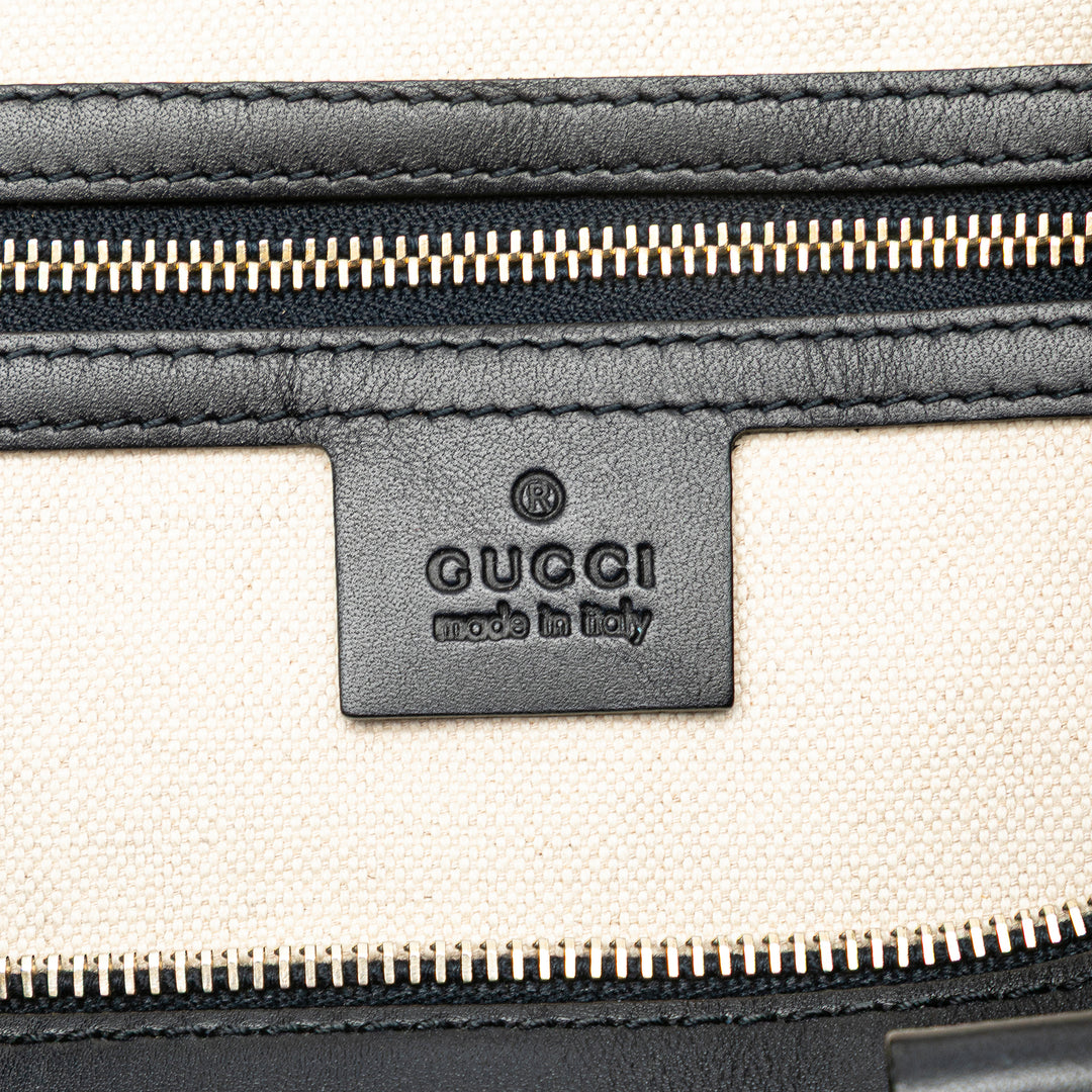 GG Canvas Web Joy Boston Bag Brown - Gaby Paris