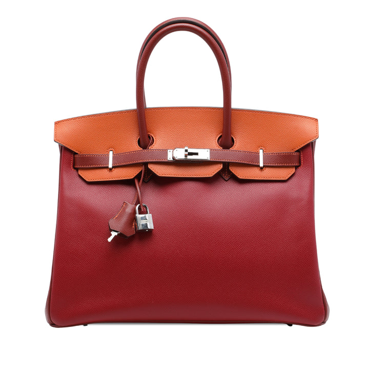Special Order Tricolore Birkin Retourne 35 Epsom Rouge