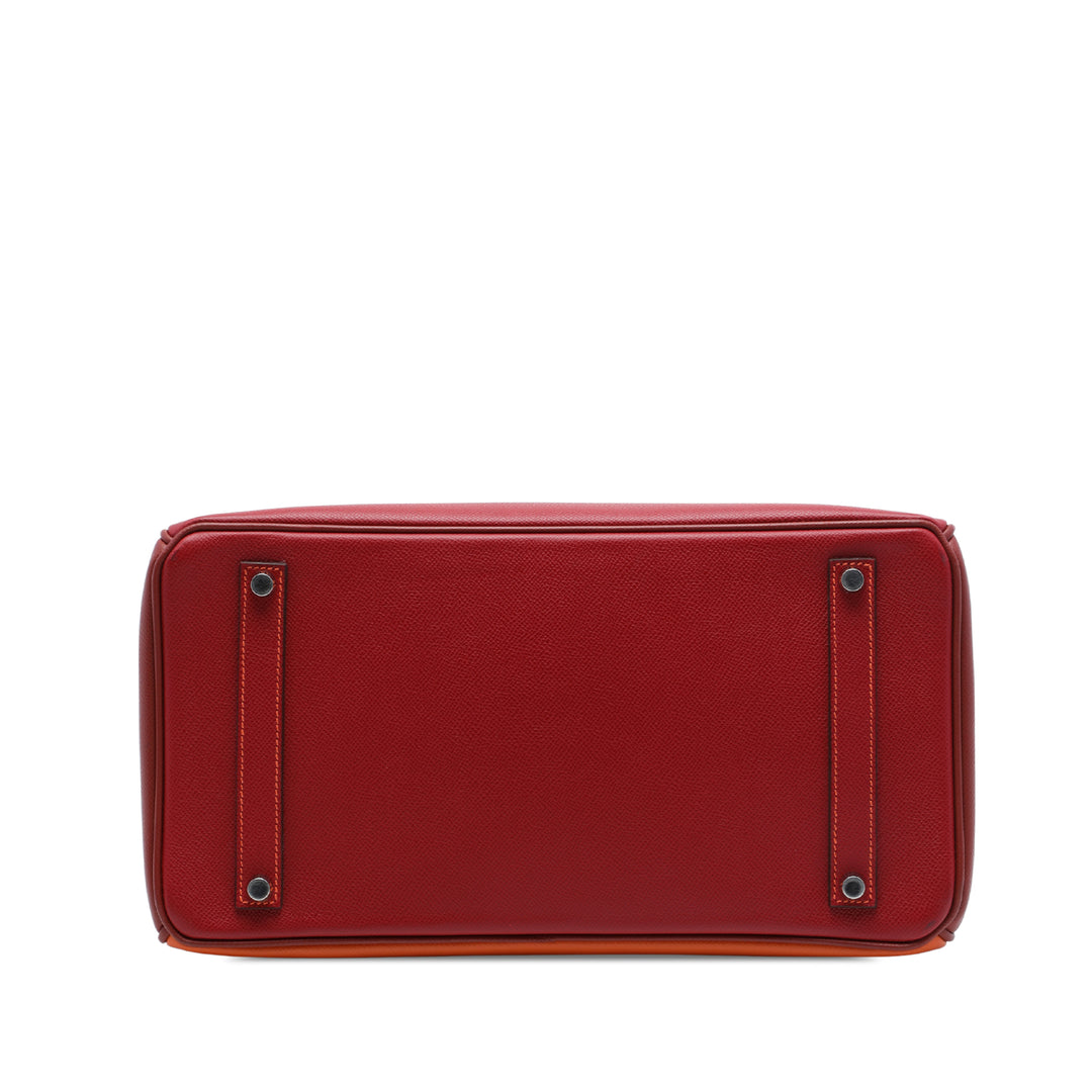 Special Order Tricolore Birkin Retourne 35 Epsom Rouge