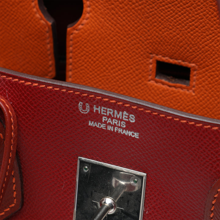 Special Order Tricolore Birkin Retourne 35 Epsom Rouge